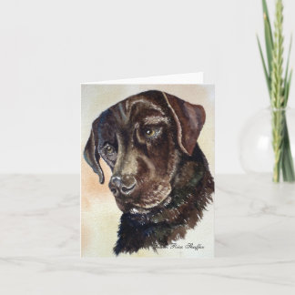Chocolate Lab Note Card Kort