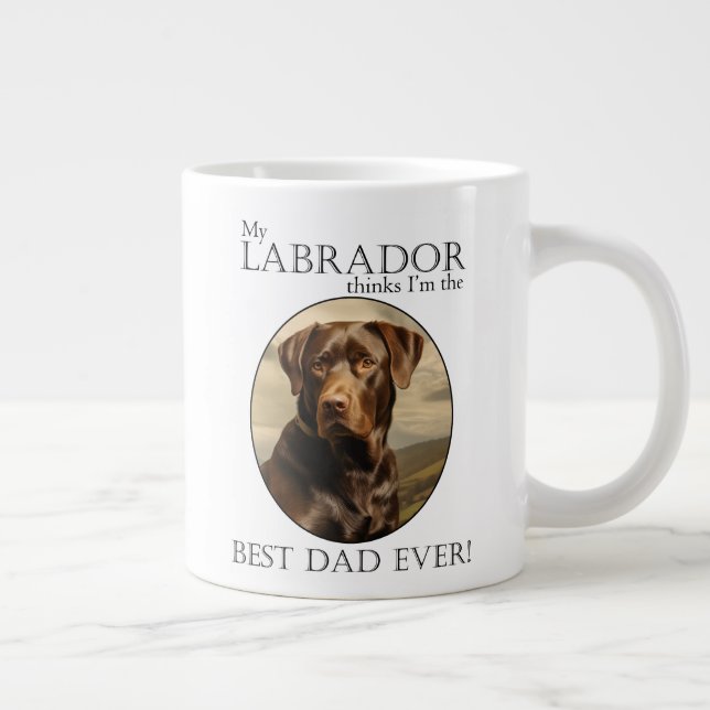 Chocolate Lab Pappa Jumbo Mugg (Höger)