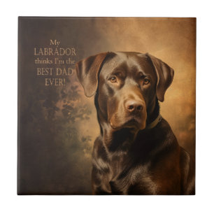 Chocolate Lab Pappa Kakelplatta