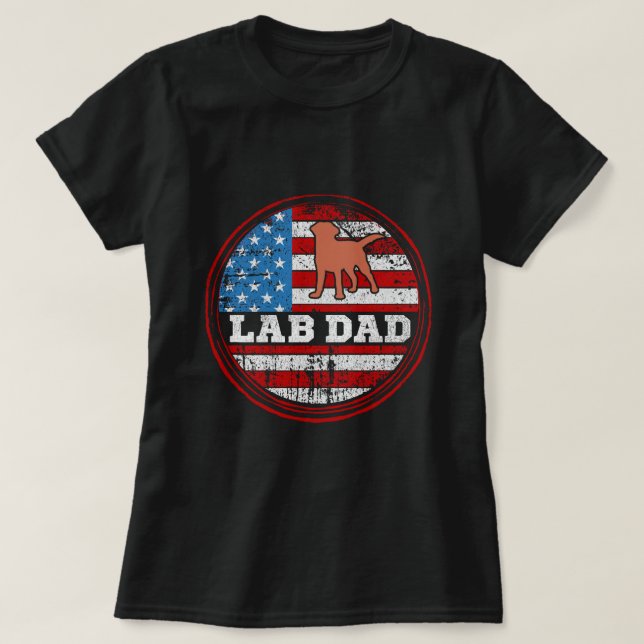 Chocolate Lab Pappa Labrador Retriever Matching Pa T Shirt (Design framsida)