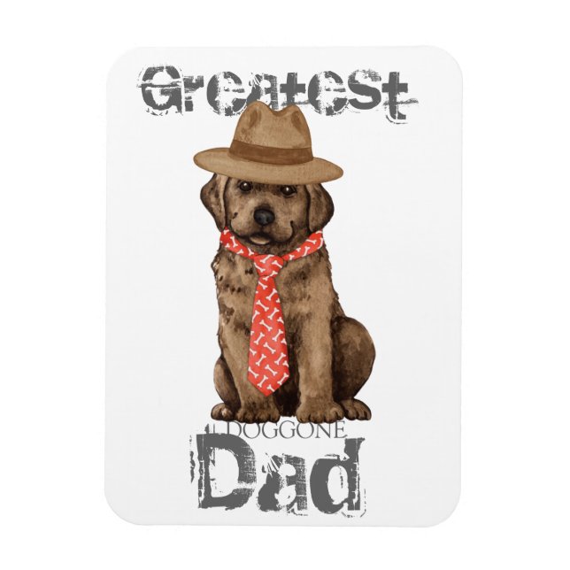 Chocolate Lab Pappa Magnet (Vertikal)
