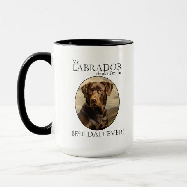 Chocolate Lab Pappa Mugg (Vänster)