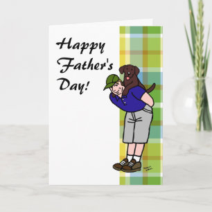 Chocolate Lab pappa Play Kort