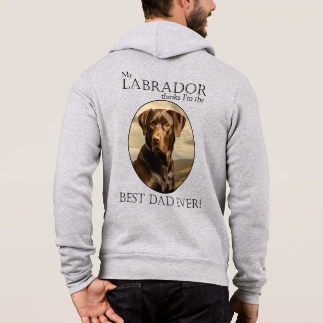 Chocolate Lab Pappa T Shirt (Baksida)