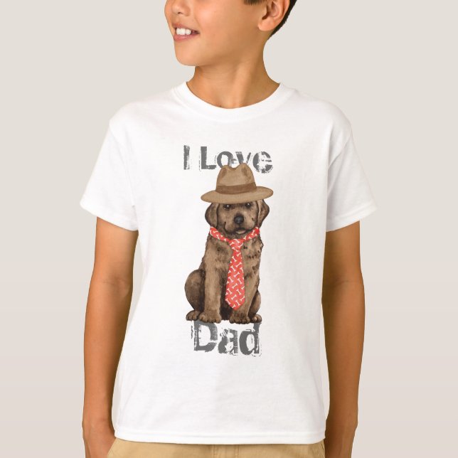 Chocolate Lab Pappa Tee Shirt (Framsida)