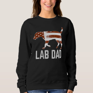 Chocolate Lab Pappa Vintage Patriotic Labrador Ame T Shirt