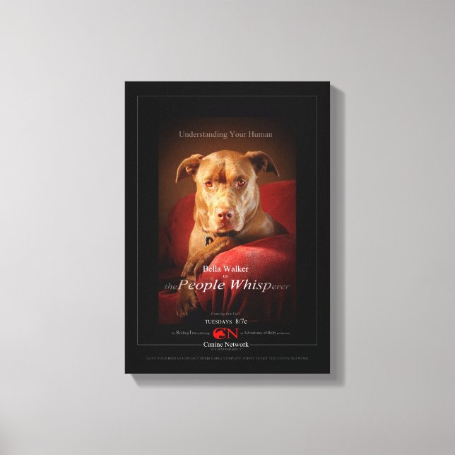 Chocolate Lab Pit Mix Hund Movie Poster Canvastryck (Framsida)