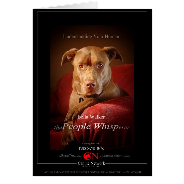 Chocolate Lab Pit Mix Hund Movie Poster Hälsningskort (Framsidan)