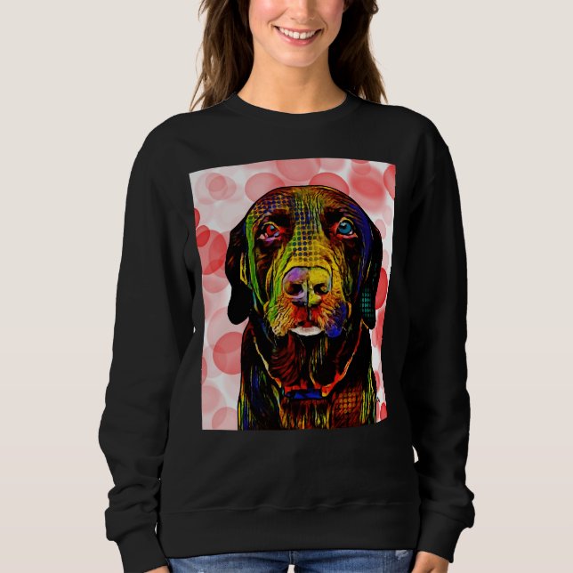 Chocolate Lab Scoop T Shirt (Framsida)