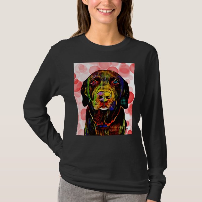 Chocolate Lab Scoop T Shirt (Framsida)