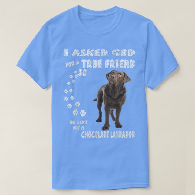 Chocolate Lab som säger Mamma Pappa Print, Labrado T Shirt (Design framsida)