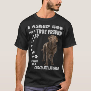 Chocolate Lab som säger Mamma Pappa Print, Labrado T Shirt