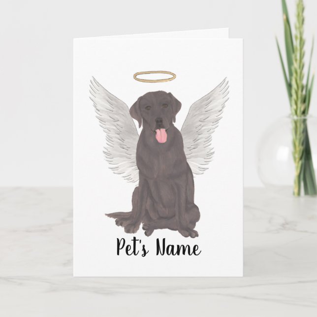 Chocolate Lab Sympathy Memorial Kort (Framsida)