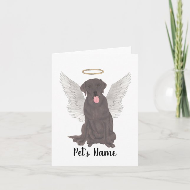 Chocolate Lab Sympathy Memorial Kort (Framsida)