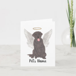 Chocolate Lab Sympathy Memorial Kort