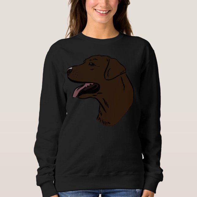 Chocolate Labrador 46 T Shirt (Framsida)