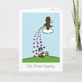 Chocolate Labrador Angel med Kärlek Kort