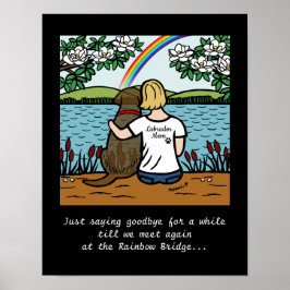 Chocolate Labrador Angel och Mamma Blonde S Poster