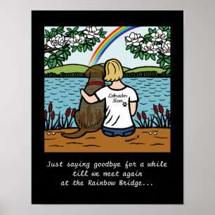 Chocolate Labrador Angel och Mamma Blonde S Poster