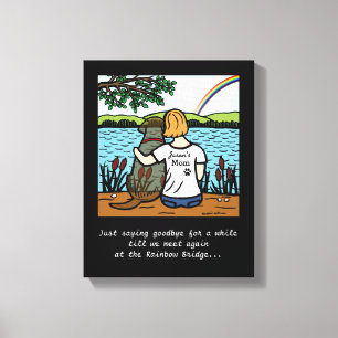 Chocolate Labrador Angel och Mamma Canvas