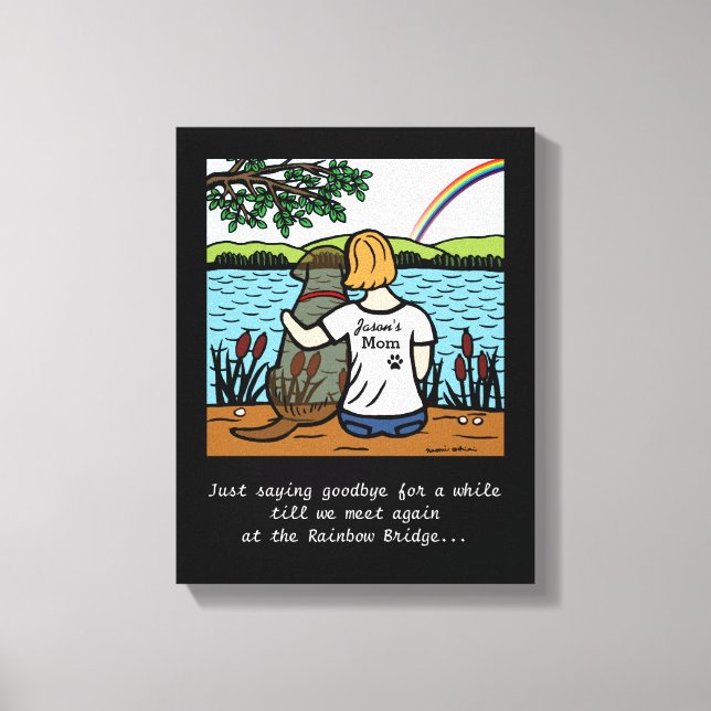 Chocolate Labrador Angel och Mamma Canvas (Framsida)