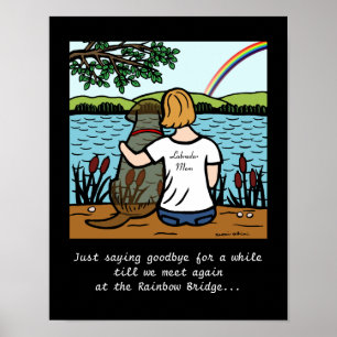 Chocolate Labrador Angel och Mamma Poster