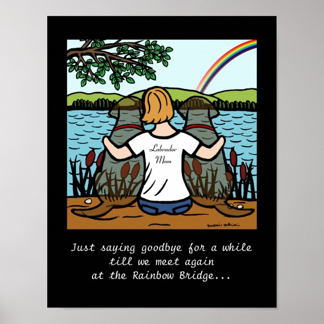 Chocolate Labrador Änglar och Mamma 3 Poster (Framsidan)