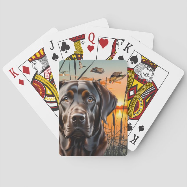 Chocolate Labrador-betalkort, Labrador Casinokort (Baksidan)