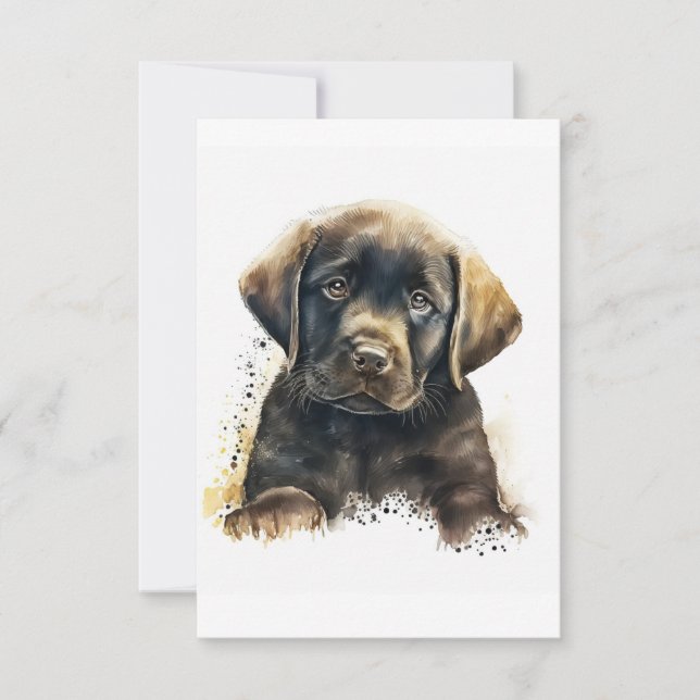 Chocolate Labrador Blank - tackkort Tack Kort (Framsida)