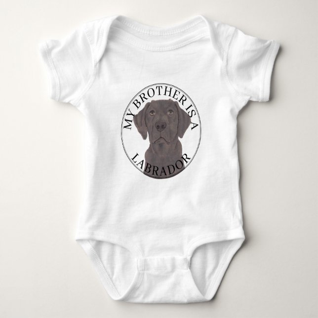 Chocolate Labrador Dog T Shirt (Framsida)