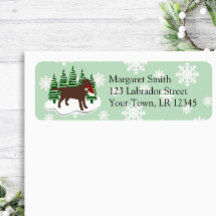 Chocolate Labrador Evergreen Returadress