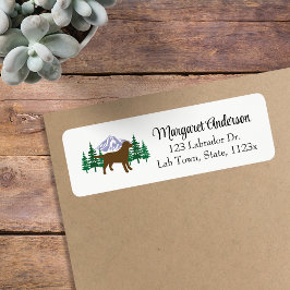 Chocolate Labrador Evergreen Returadress Returadress Etikett