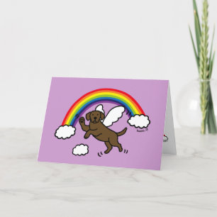 Chocolate Labrador Guardian Angel Tack Kort