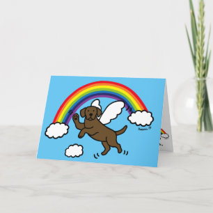 Chocolate Labrador Guardian Angel Tack Kort