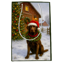 Chocolate Labrador Holiday 