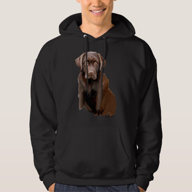 Chocolate Labrador Hoodie (Framsida)