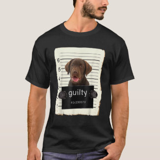 Chocolate Labrador Hund Shot Bad Hund med G T Shirt
