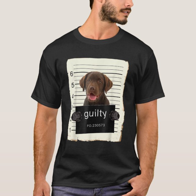 Chocolate Labrador Hund Shot Bad Hund med G T Shirt (Framsida)