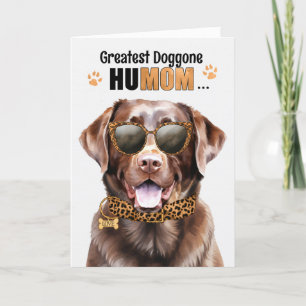 Chocolate Labrador Hund Underbarare HuMOM Mors dag Helgkort