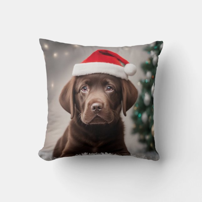 Chocolate Labrador-jul Kudde (Framsida)