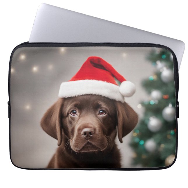Chocolate Labrador-jul Laptop Fodral (Framsidan)