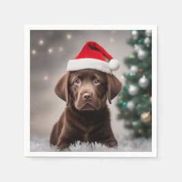 Chocolate Labrador-jul Pappersservett