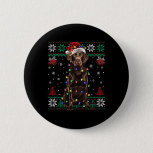 Chocolate Labrador jultomten Ugly Sweater Do Knapp