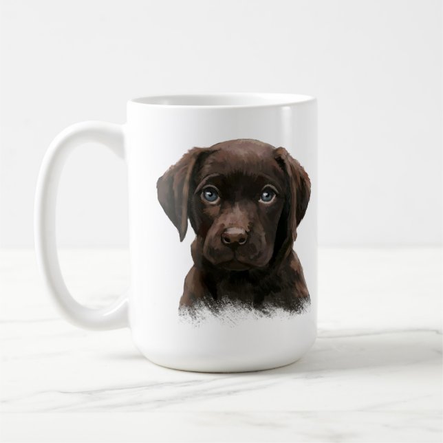 Chocolate Labrador Kaffemugg (Vänster)