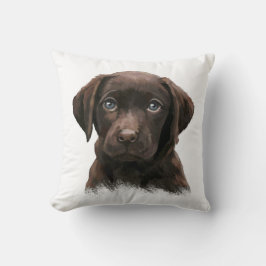 Chocolate Labrador Kudde