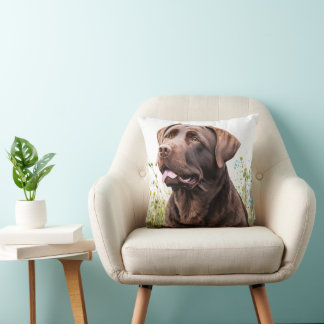 Chocolate Labrador Kudde