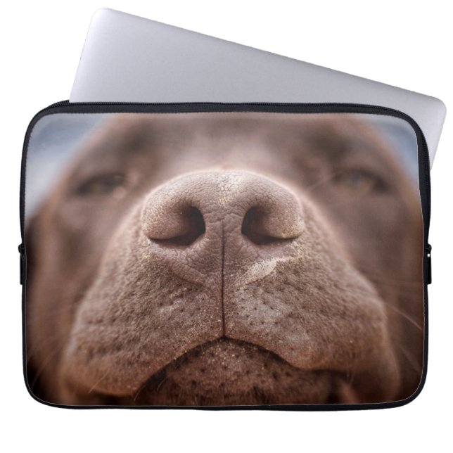 Chocolate Labrador Nose Closeup Laptop Fodral (Framsidan)