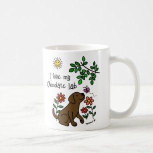 Chocolate Labrador och Grönt Mugg