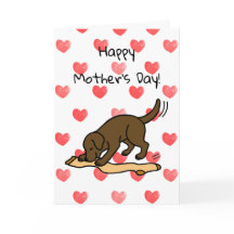 Chocolate Labrador och Stocking Mors dag