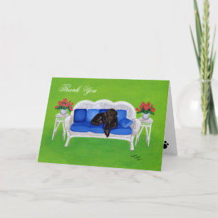 Chocolate Labrador Painting Tack Kort